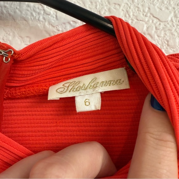 Shoshanna Fillmore Dress Bright Orange Size 6 - Picture 4 of 5